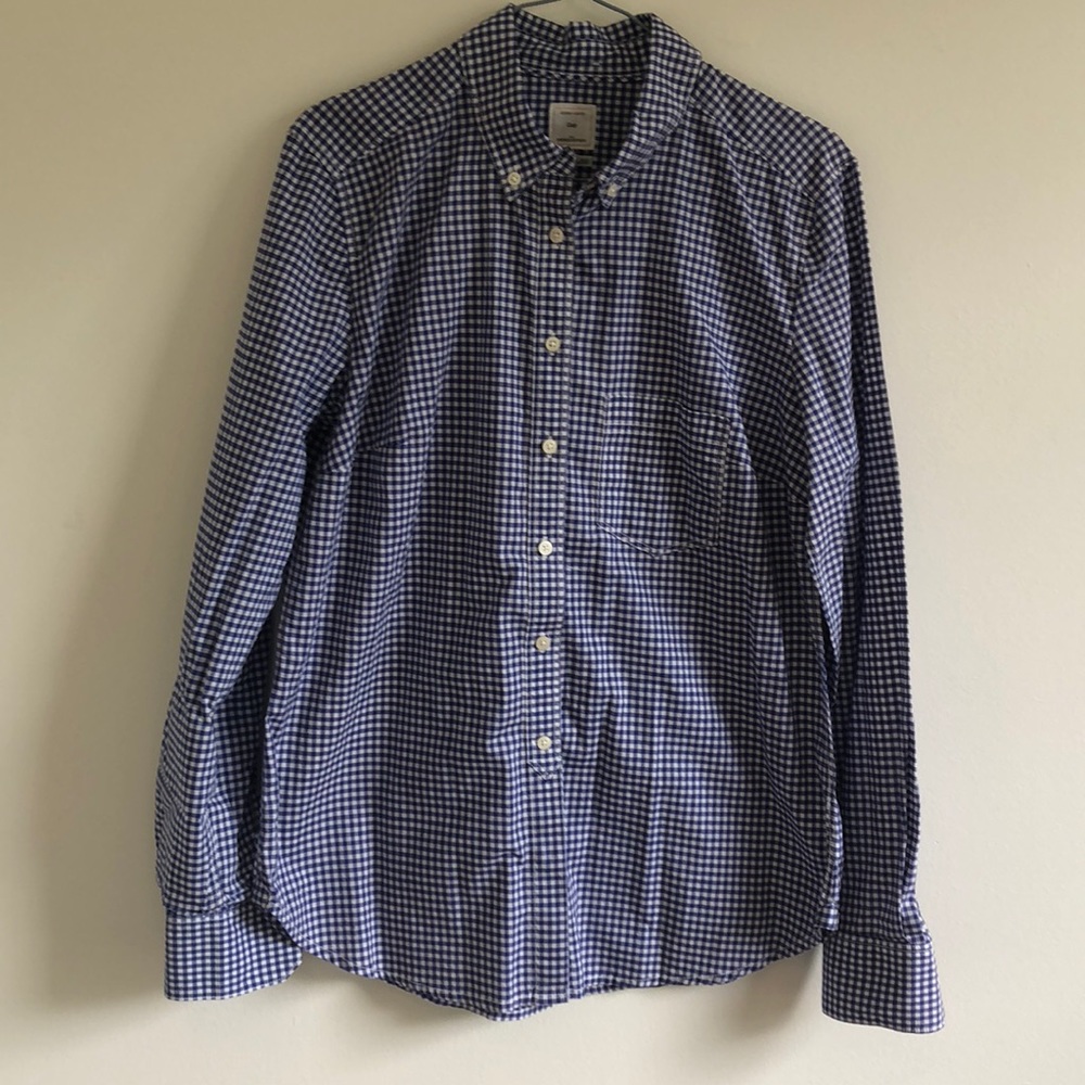 Classic Blue Plaid Button Down